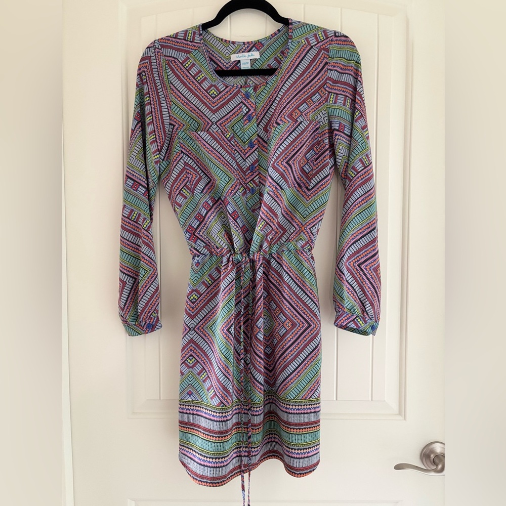 Charlie Jade Multicolor Long Sleeve Dress XS